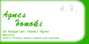 agnes homoki business card