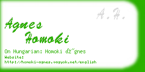 agnes homoki business card